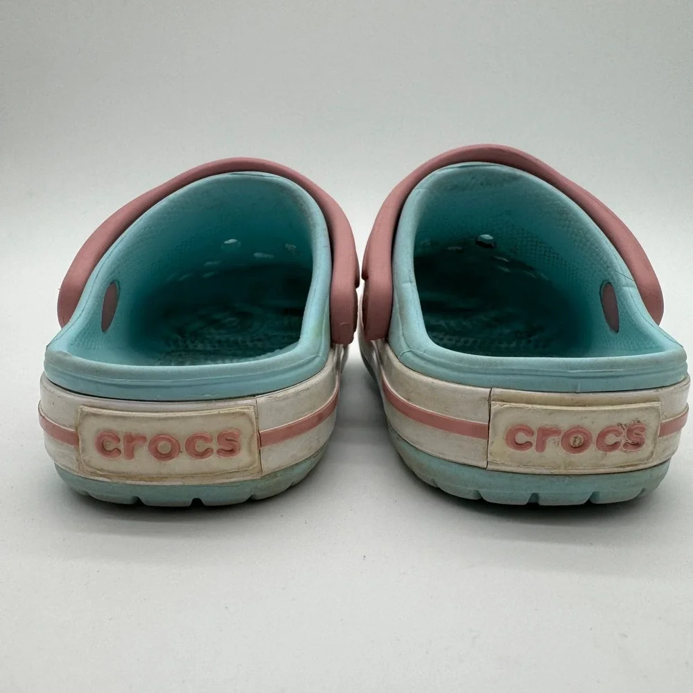Crocs Kids Crocband Clog Light Blue Pink Sporty Water Shoes Size C5